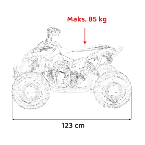 Quad Spalinowy RENEGADE HIPERFECT 110CC Czerwony PSP.ATV-3C.CR